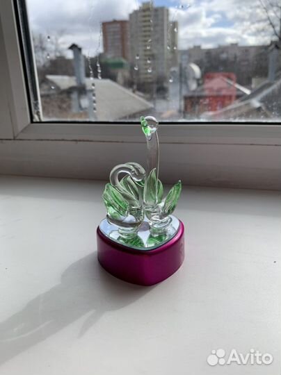 Фигурка «лебеди» стекло