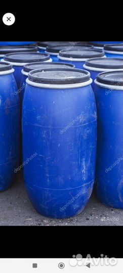 Бочка металлическая и пластиковая 200 л