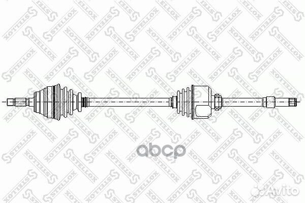 158 1764-SX привод левый 623mm, 21061 Renault
