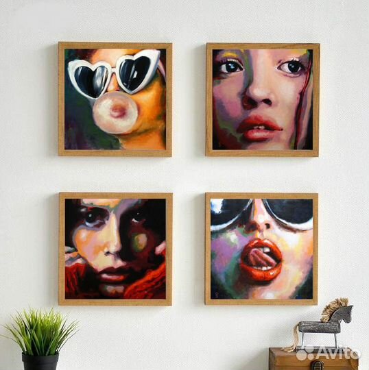 Поп арт картина маслом 