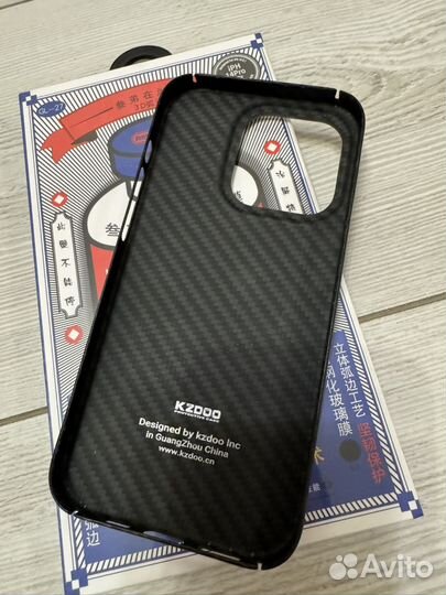 Чехол на iPhone 14 pro Карбон