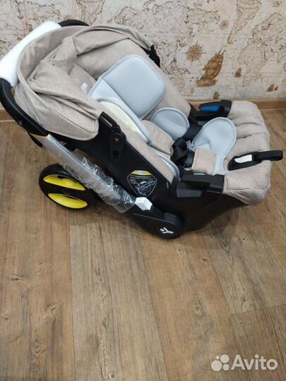 Коляска автолюлька foofoo новая (бежевый)