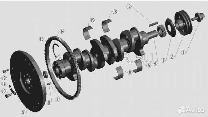Коленвал 41000qbzl на Baw, Faw, Yuejin Евро 2
