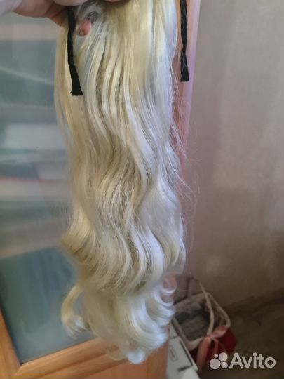 Хвост из натуральных индийских волос