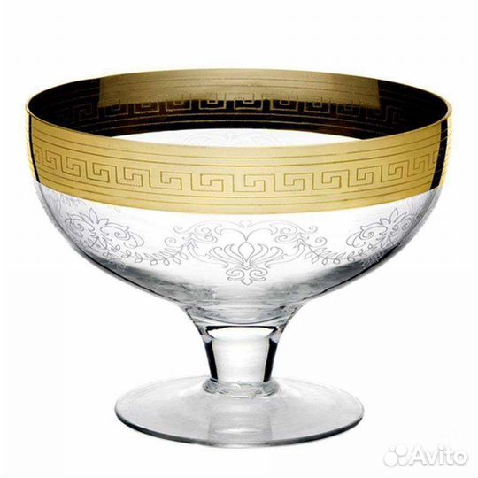 Фруктовница на ножке стекло
