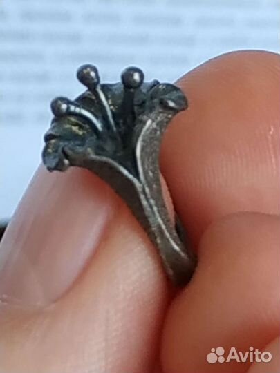 Серьги лилии 925 серебро СССР 2хю