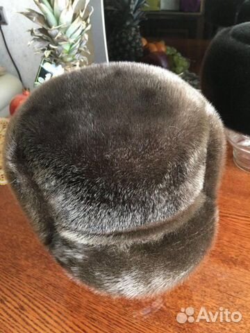 Мужская шапка из натурального меха морского котика
