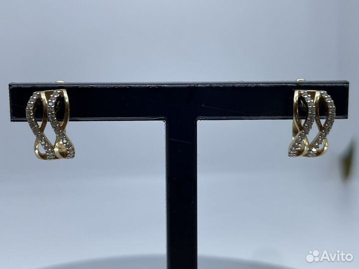 Золотые серьги 2.99 гр