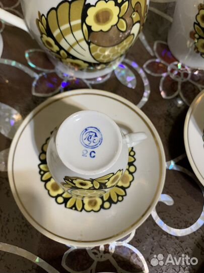 Сервиз СССР, чайные пары, чайники, посуда