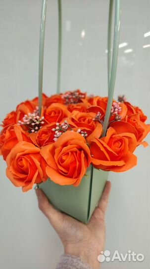 Букет из мыльных роз 21 шт