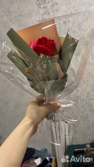 Мыльная роза с оформлением