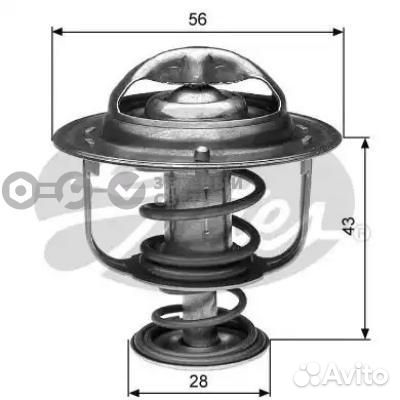 Gates TH31282G1 Термостат toyota (c прокладкой)