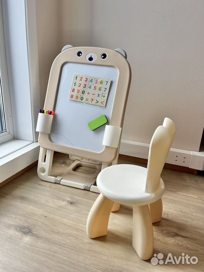 Мольберт детский для рисования со стульчиком