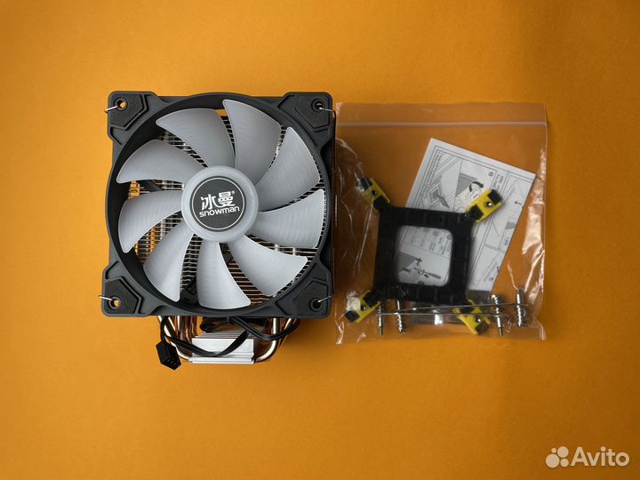 Кулер Башенный TDP 220W 6 трубок RGB snowman MT6