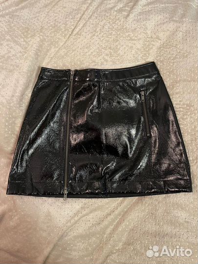 Юбка эко кожа новая s