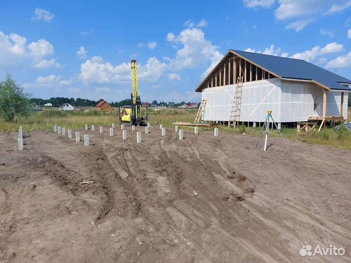 Сваи жб / Фундамент на жб сваях / Забивка свай