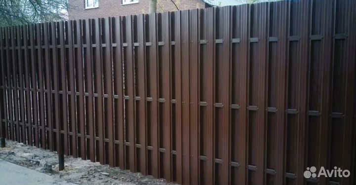 Забор металлический,ворота под ключ