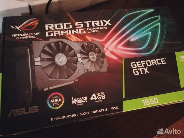 Видеокарта Asus ROG Strix GeForce GTX 1650 4Gb