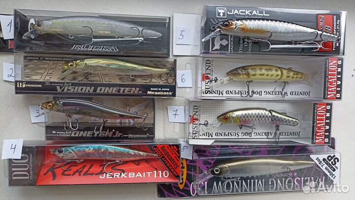 Японские воблеры Zipbaits.Jackall. Deps.Megabass
