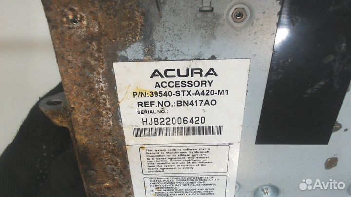 Проигрыватель CD/DVD Acura MDX, 2008