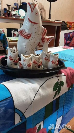 Рыба графин, с рыбками рюмочками