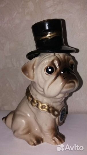 Штоф коллекционный.керамический.Мопс