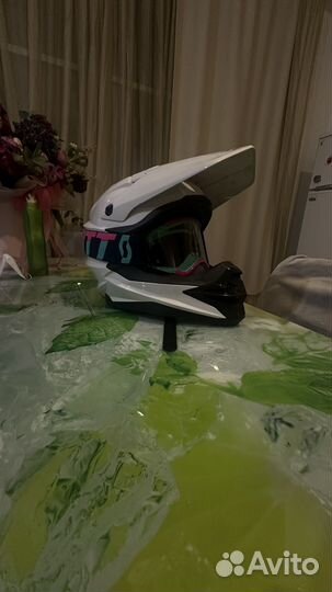 Мотошлем с очками