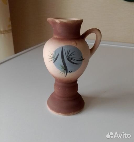 Керамические ваза, кувшинчик, колокольчик из СССР