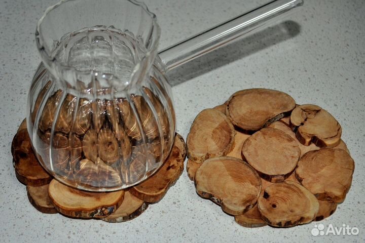 Подставки под горячее (сланец,можжевельник,керамик