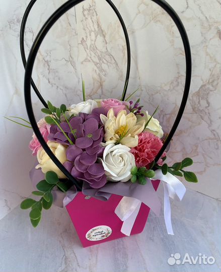 Букет из мыльных роз