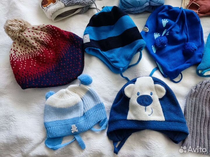 Шапки на всё сезоны. Мальчик 1-5 лет