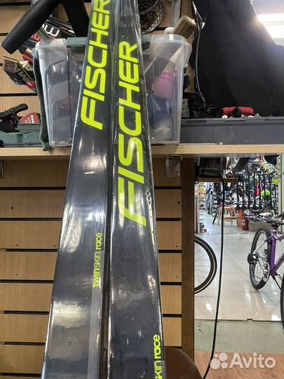 Беговые лыжи fischer twin skin race jr