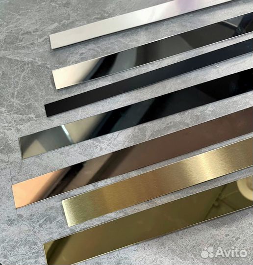 Полоса под латунь для стен, дверей и мебели