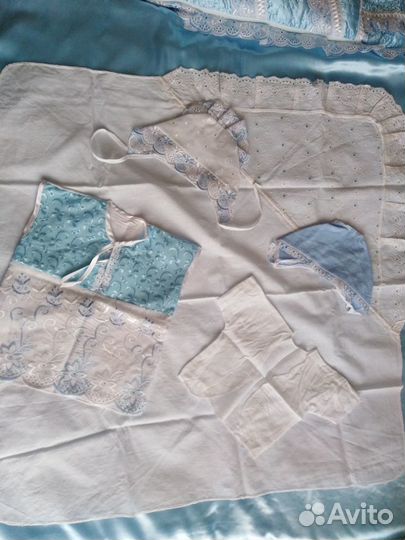 Конверт тёплый на выписку для мальчика