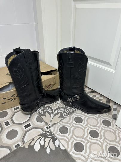 Мужские кожаные сапоги Western USA люкс