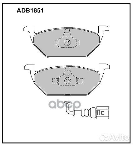 Колодки торм. VAG A2 (8Z0) ADB1851 allied nippon