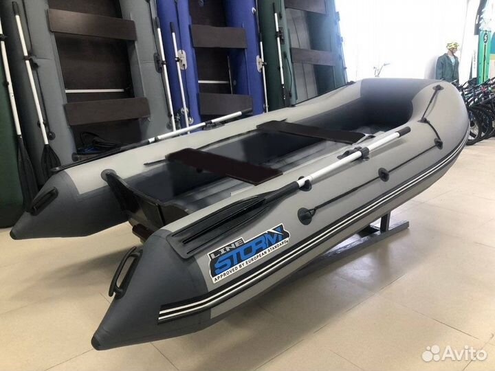 Лодка пвх Stormline Classic Air 335 серая