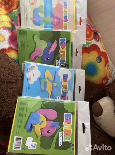 Пазлы для малышей мягкие