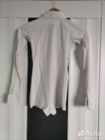 Белая рубашка боди для бальных танцев 146 - 152р