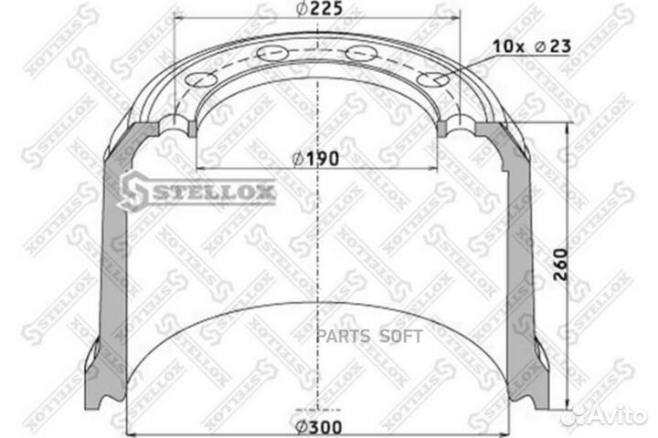 Stellox 8500002SX 85-00002-SX барабан тормозной 30