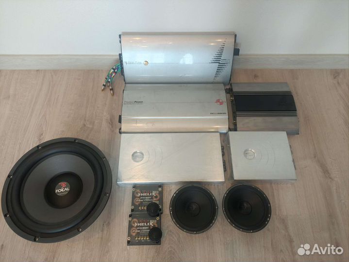 Комплект акустики и усилителей PPI, Helix, Kicx
