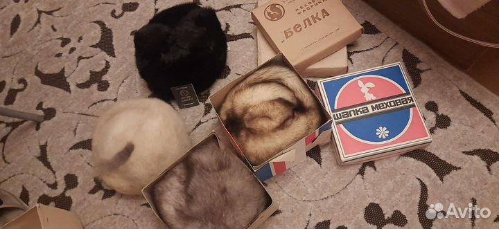 Винтажная меховая шапка