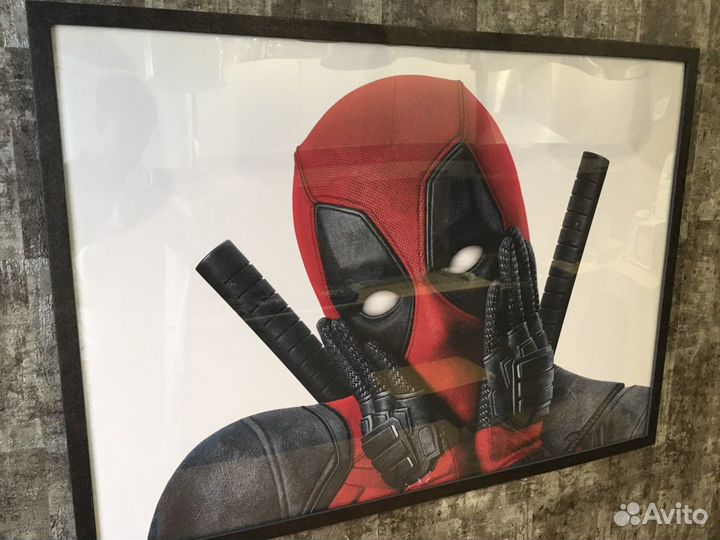 Плакат постер в раме Дэдпул Deadpool марвелmarvel