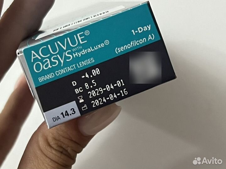 Acuvue Oasys 1 Day With Hydraluxe -4.00