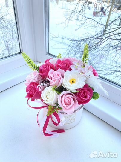 Букет из роз на мыльной основе