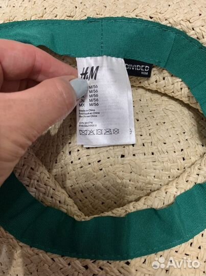 Шляпа женская hm соломка