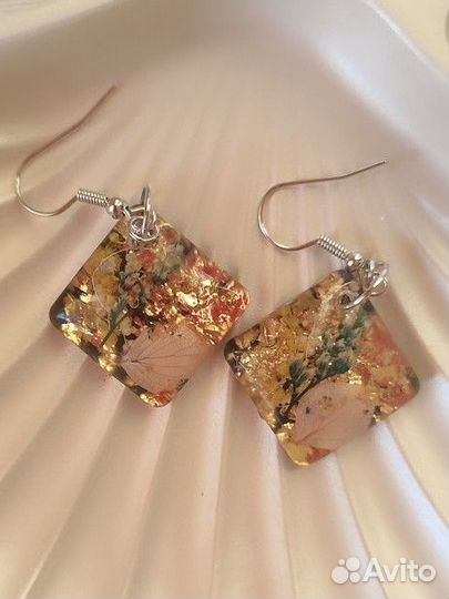 Серьги из эпоксидной смолы
