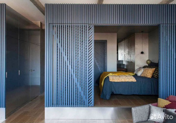 Реечные перегородок для интерьера