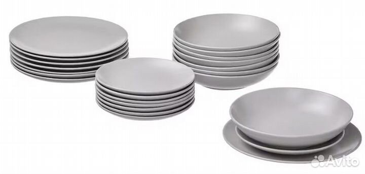 Färgklar сервиз серый 24тарелки