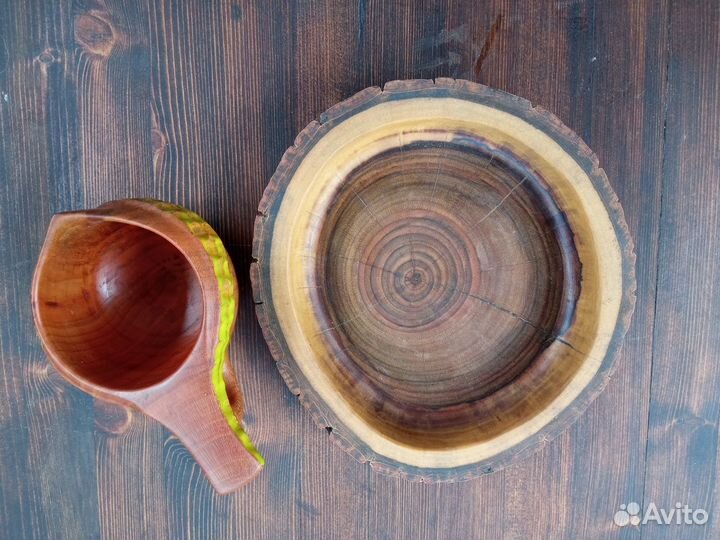 Тарелка из спила